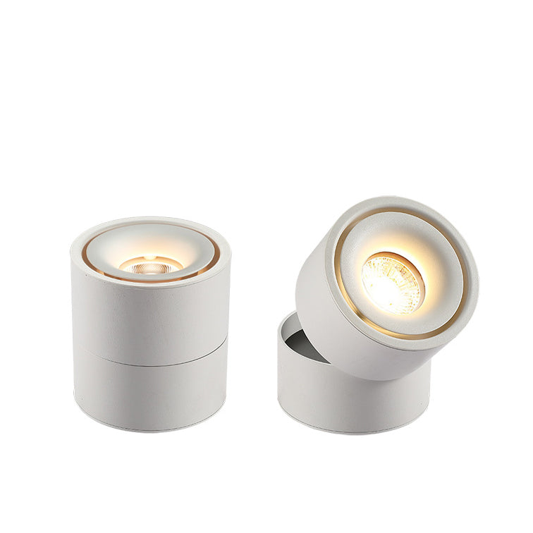 Moderna Lampada da Soffitto a Cilindro Minimalista in Alluminio LED con Angolo Regolabile per Soggiorno