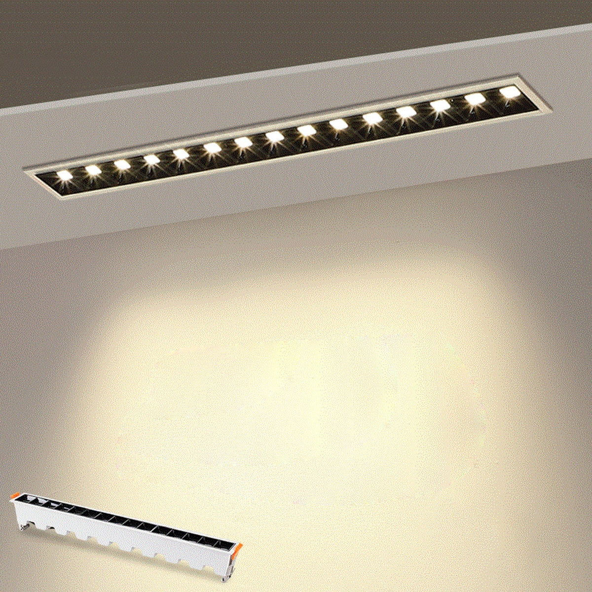 Faretto Lineare LED in Alluminio Minimalista Moderno da Soffitto