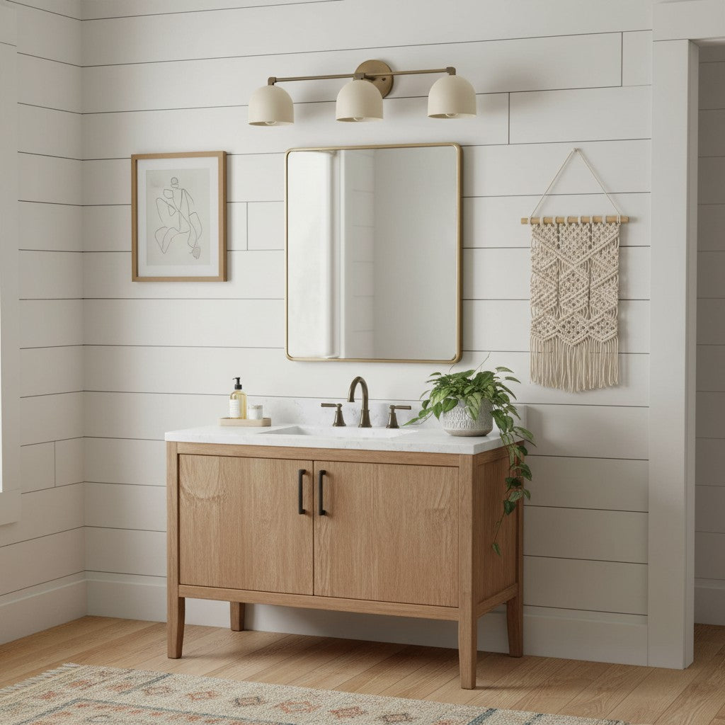 Applique da Parete in Ottone Chroma Dome per Bagno Moderno