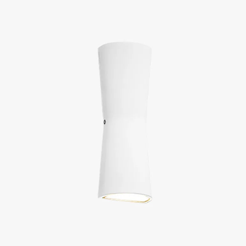 Lampada da Parete Esterno Minimalista Laxor in Metallo Impermeabile, Nero/Bianco