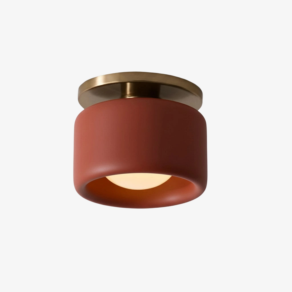 Lampada da soffitto a tamburo in porcellana