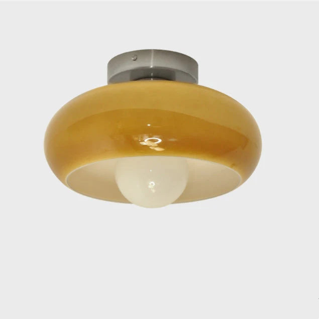 Lampada da soffitto in vetro rotonda classica