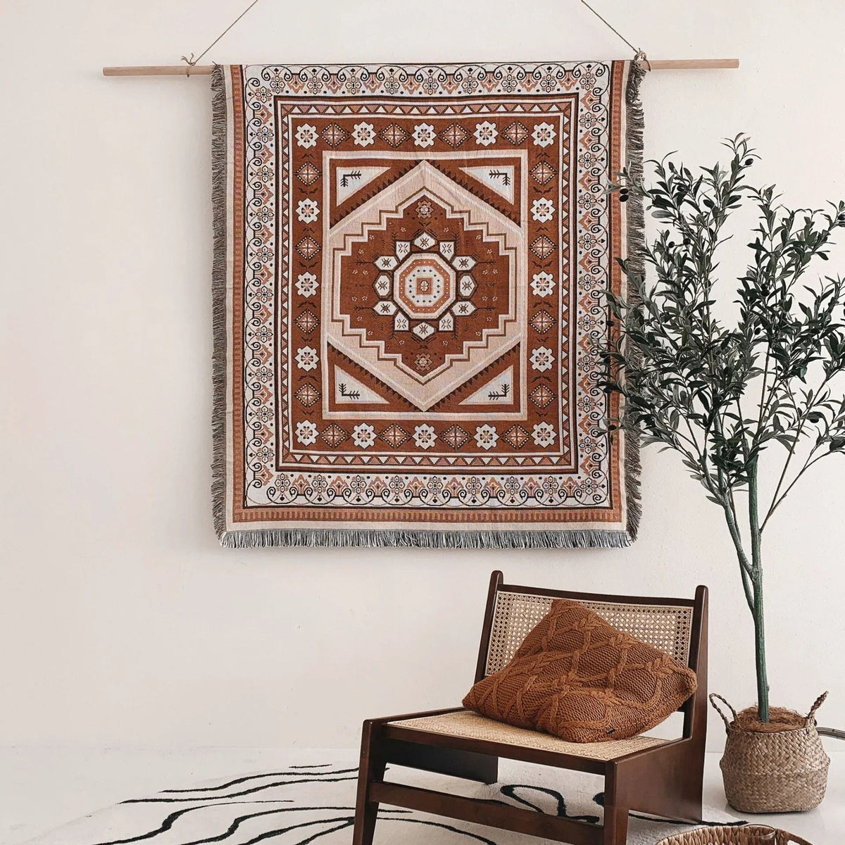 Coperta Woven BoHo Mirage del Deserto