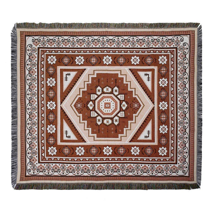Coperta Woven BoHo Mirage del Deserto
