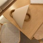 Applique moderna originale in legno massello plissettato a semicerchio con 1 luce