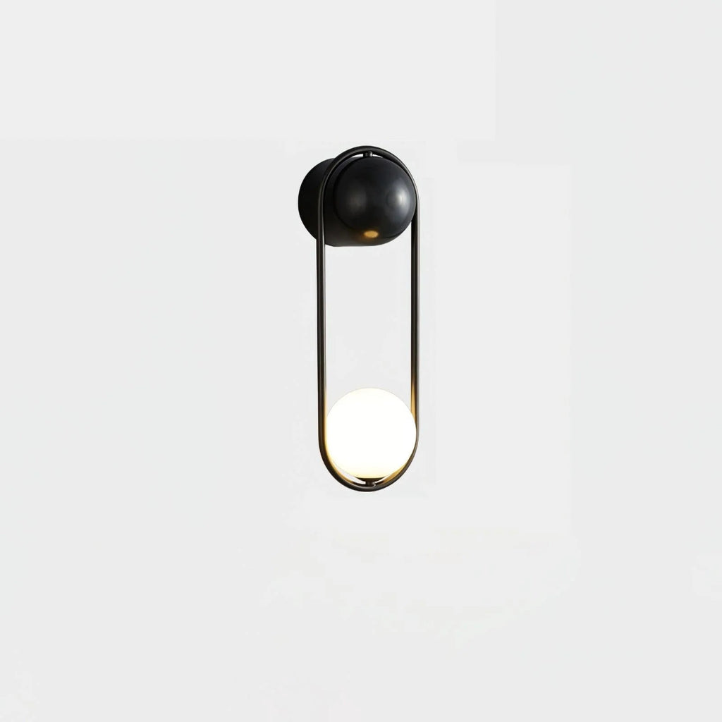 Lampada da Parete in Ferro Ovale Allungata e Stilosa
