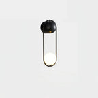 Lampada da Parete in Ferro Ovale Allungata e Stilosa