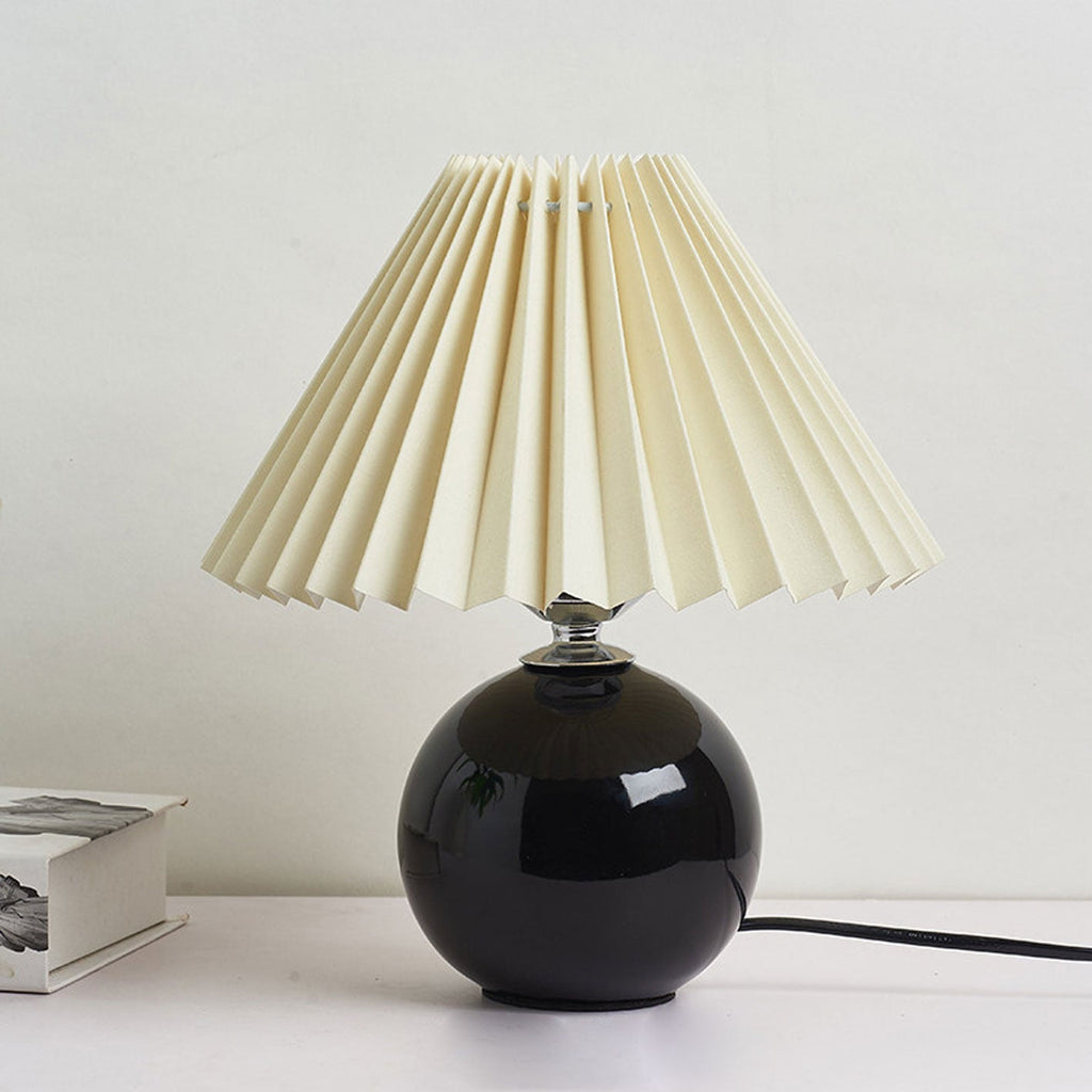 Lampada da Tavolo Ceramica Pieghettata Minimalista Nordica a 1 Luce