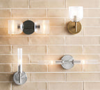 Luce da Parete in Vetro e Metallo Haze