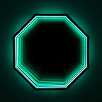 Specchio Luminoso Ottagonale 3D