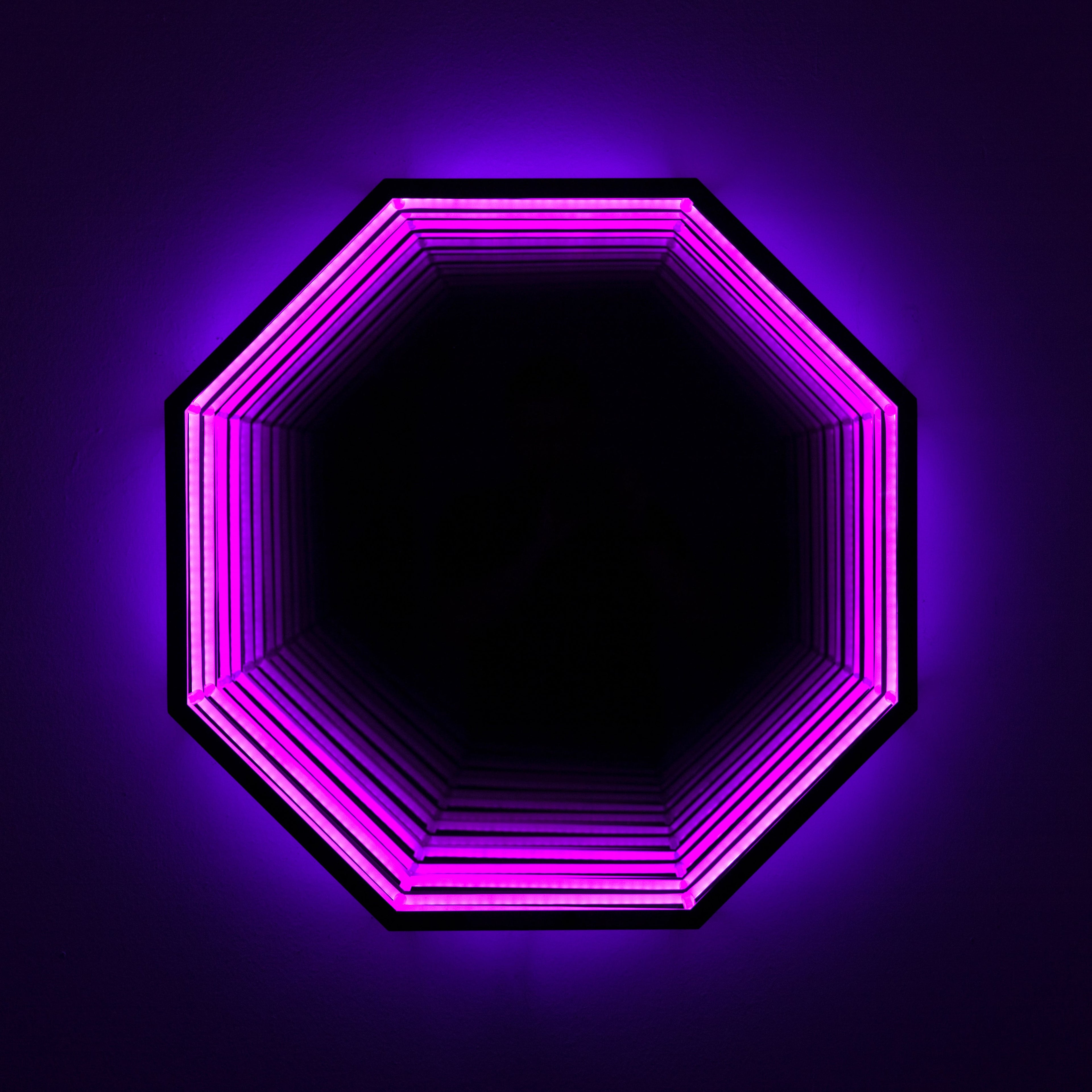 Specchio Luminoso Ottagonale 3D