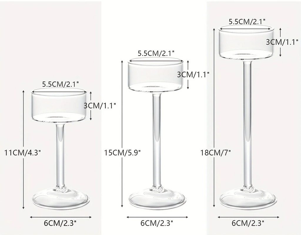 Set di Candelabri in Vetro LumaVase