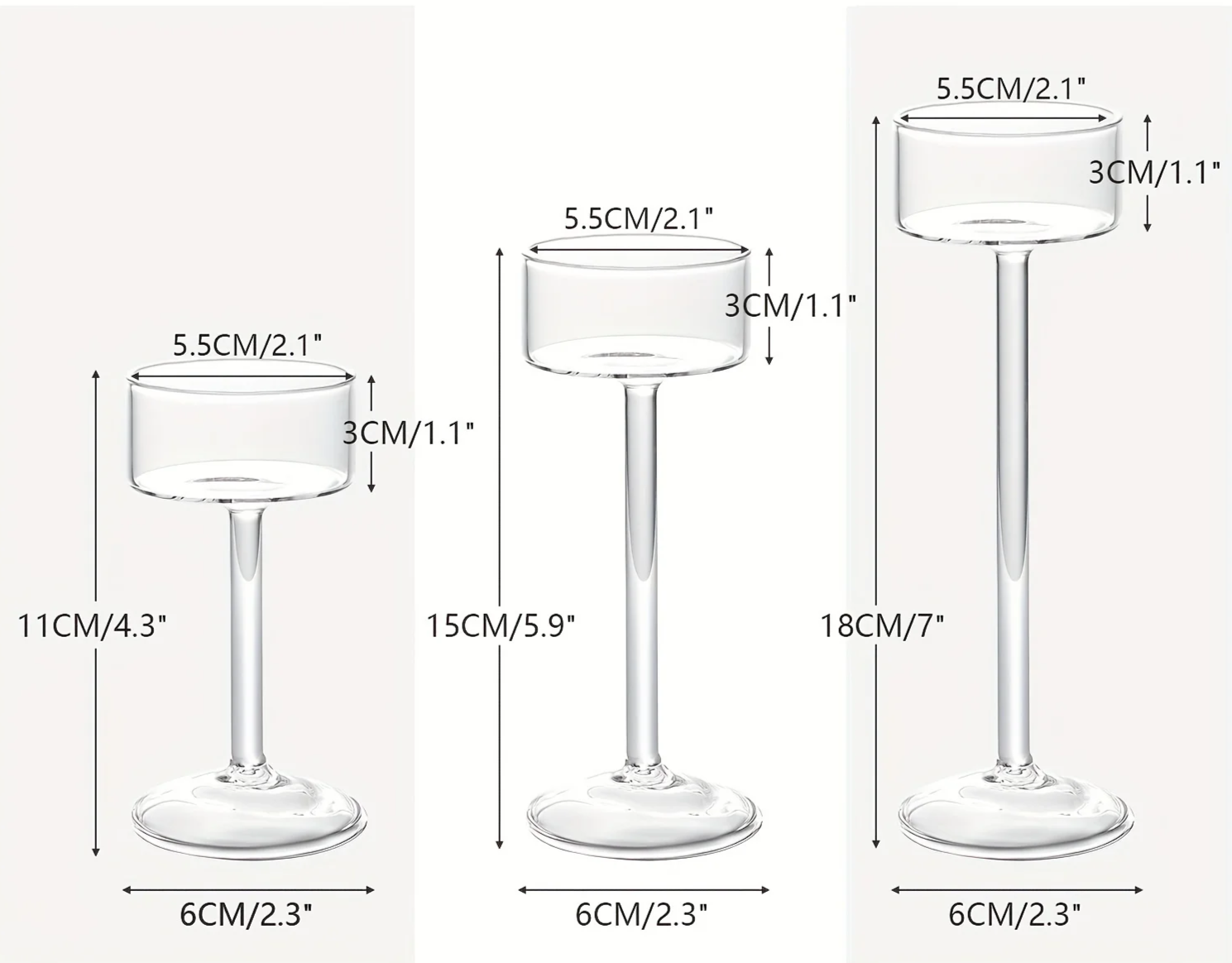 Set di Candelabri in Vetro LumaVase