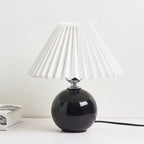 Lampada da Tavolo Ceramica Pieghettata Minimalista Nordica a 1 Luce