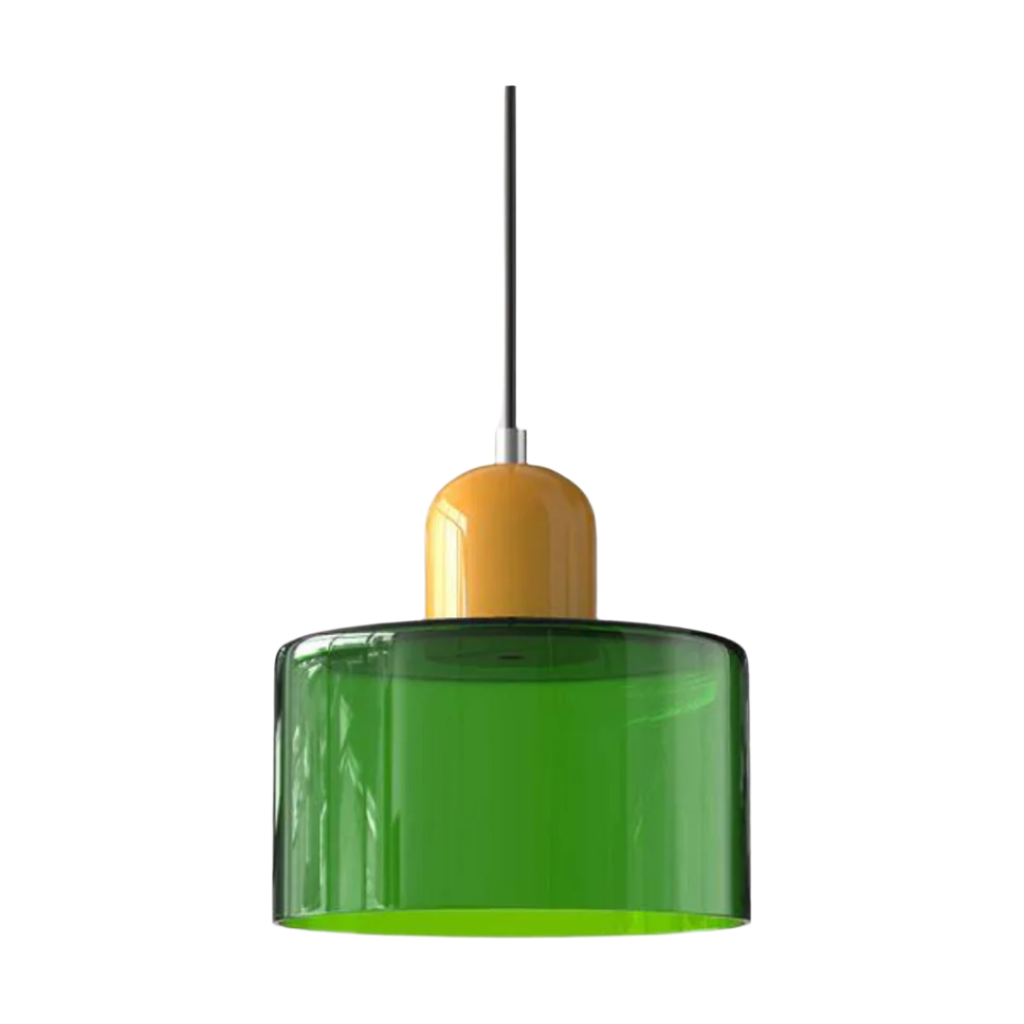 Lampada a sospensione in vetro – Elegante lampada cilindrica per ambienti accoglienti