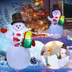 Decorazione Natalizia LED Gonfiabile – Pupazzo di Neve Illuminato per Esterni