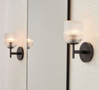 Luce da Parete in Vetro e Metallo Haze