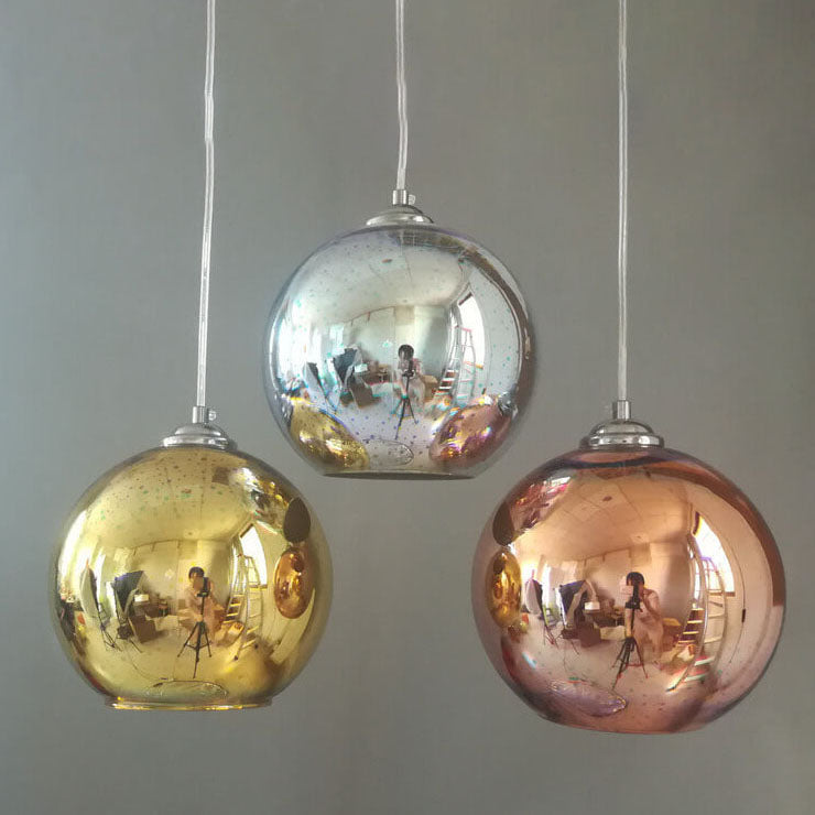 Moderna Creativa Lampada a Sospensione Dome in Vetro Colorato con Fuochi d'Artificio a 1 Luce
