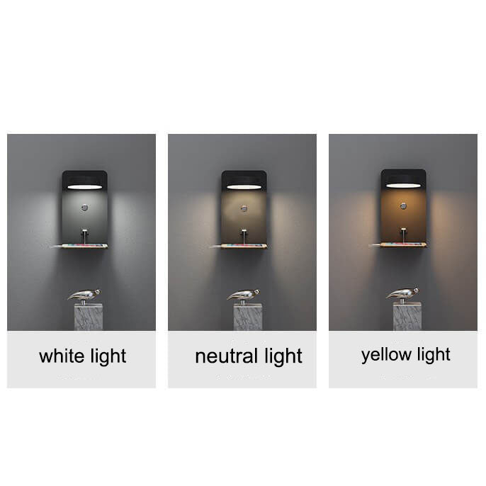 Lampada da Parete LED Quadrata Moderna Minimalista in Ferro e Acrilico Ricaricabile USB
