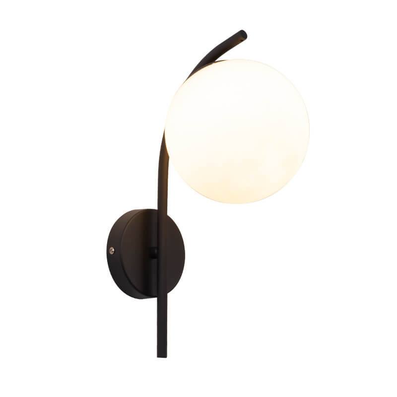 Applique da Parete Lampada a Globo di Vetro Nordic Arc 1 Luce