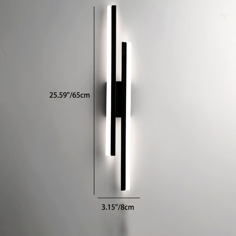 Lampada da parete LED in ferro acrilico con linee minimaliste moderne