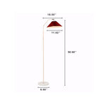 Lampada da terra con paralume plissettato in tessuto minimalista a 1 luce