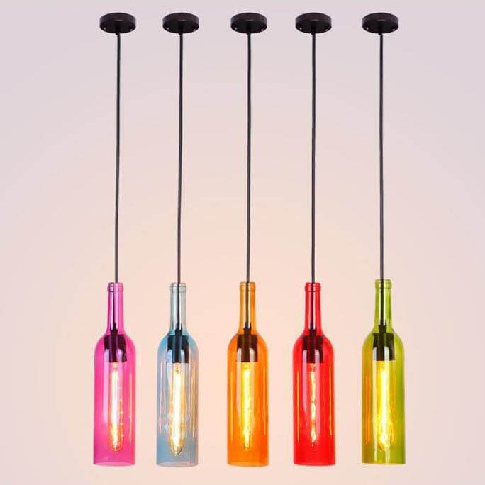 Lampadario in Vetro Antico con 1 Luce