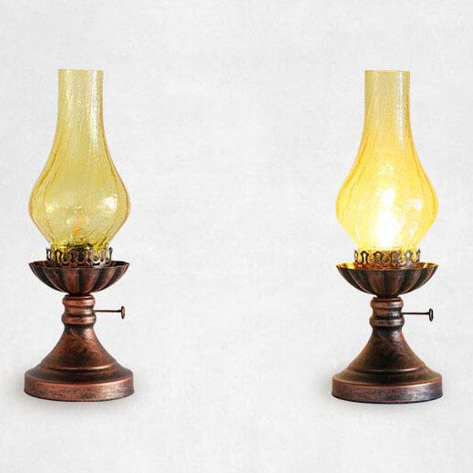 Lampada da Tavolo Vintage Antica a Petrolio a 1 Luce