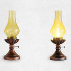 Lampada da Tavolo Vintage Antica a Petrolio a 1 Luce