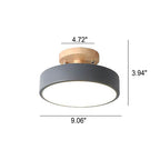 Lampada da soffitto a LED rotonda Nordic Log semi-incassata