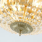 Lampada da soffitto vintage rotonda in cristallo 4/6 luci