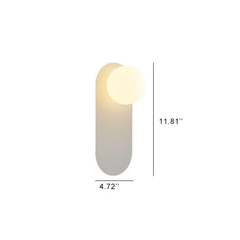 Base in Vetro Minimalista Nordico Lampada da Parete a 1 Luce