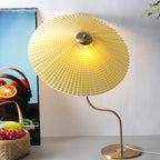 Lampada da Tavolo Decorativa a Forma di Ombrello Pieghettato Retro con 1 Luce