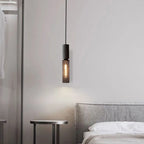 Xenith Lampada a Sospensione Industriale Cilindrica, Cemento/Metallo