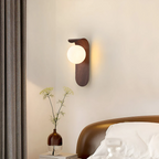 Applique da Parete Globo in Legno Scandinavo LED 1 Luce