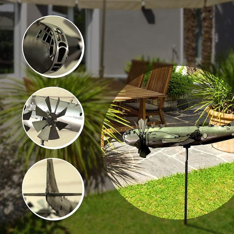 AeroSpin – Mulino a vento decorativo in design aereo per il giardino