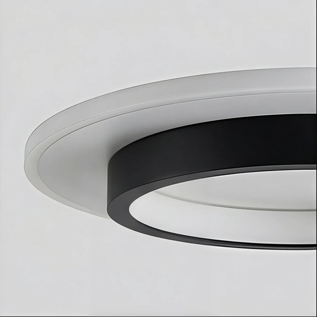 Lampada da soffitto moderna rotonda in metallo e acrilico