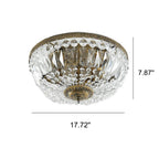 Lampada da soffitto vintage rotonda in cristallo 4/6 luci