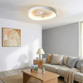 Ventilatore da soffitto bianco in minimalismo moderno con luce
