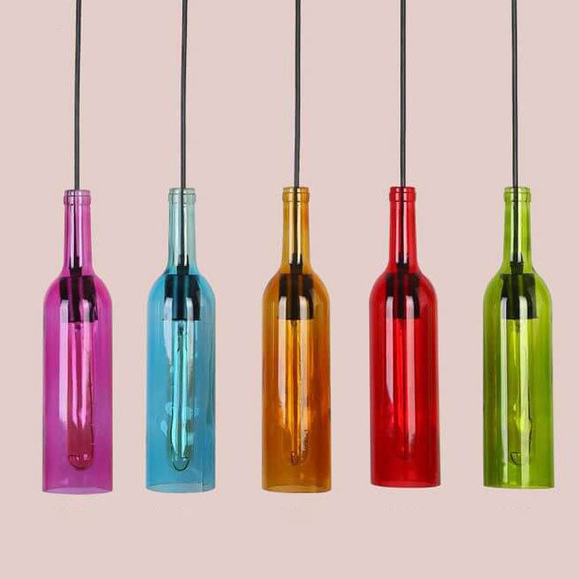 Lampadario in Vetro Antico con 1 Luce