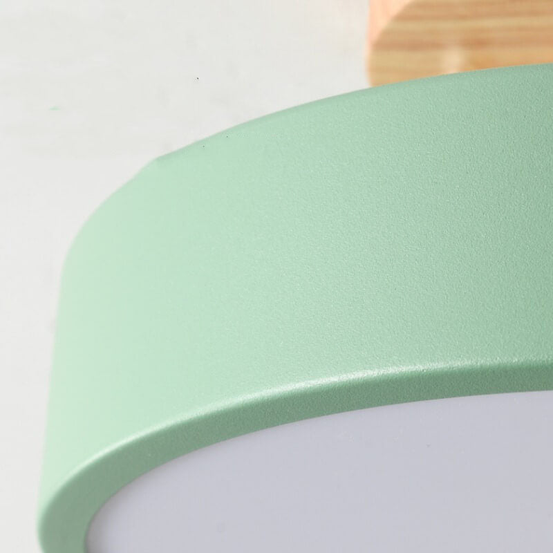 Lampada da soffitto a LED rotonda Nordic Log semi-incassata