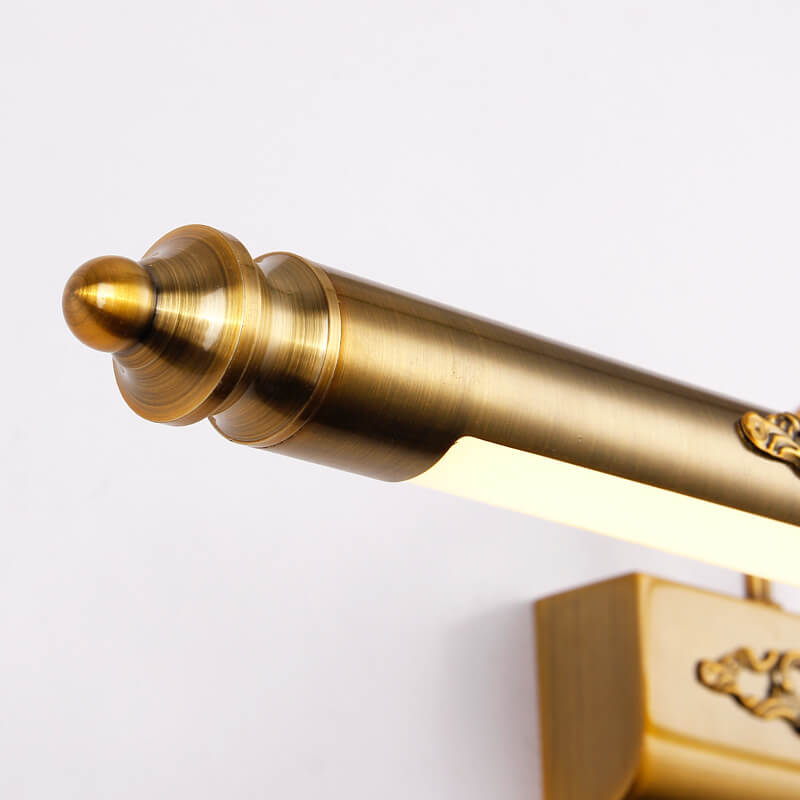 Specchio LED da parete retro europeo intagliato con 1 luce