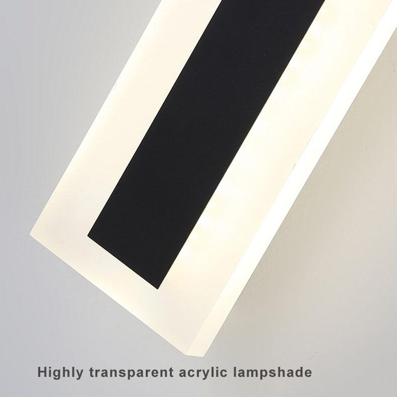 Lampada da Parete Esterno Waterproof LED Acrilica Minimalista a Forma di Barra Allungata con 1 Luce