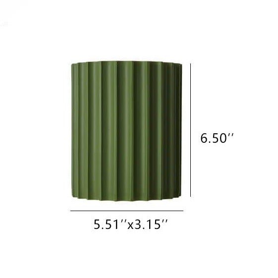 Lampada da parete a sconce con cilindro mezzo striato in resina Macaron 1 luce