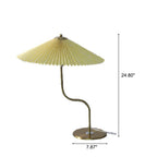 Lampada da Tavolo Decorativa a Forma di Ombrello Pieghettato Retro con 1 Luce