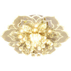 Moderno Lampadario LED a Soffitto a Forma di Fiore in Cristallo