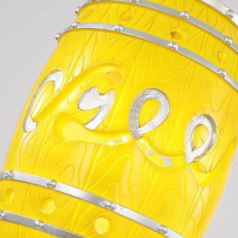 Lampadario in Resina Tradizionale Vintage con Fune di Canapa per Barile di Vino, 1 Luce per Soggiorno
