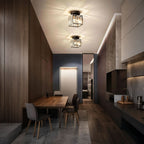 GlareFusion Moderno Lampadario a Soffitto in Vetro Cristallo LED Nordico