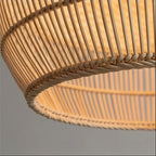 Lampada a Sospensione Classica Rotonda in Rattan