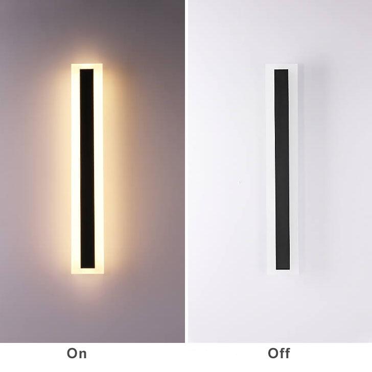Lampada da Parete Esterno Waterproof LED Acrilica Minimalista a Forma di Barra Allungata con 1 Luce